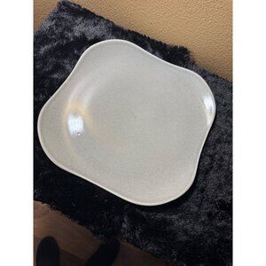 Russel Wright Steubenville Gray Ceramic Plate With Organic Shape